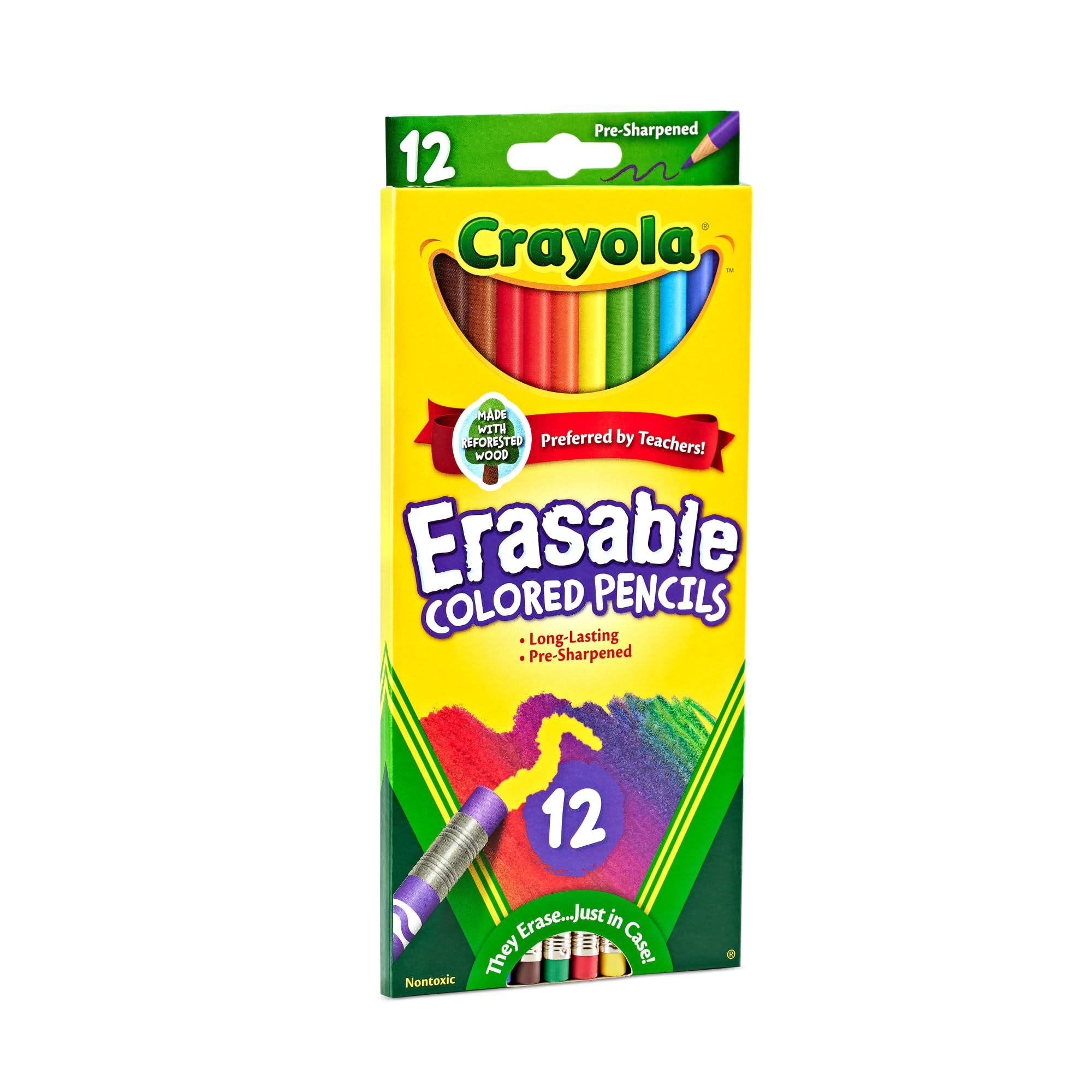 Product image of Crayola Erasable Colored Pencils Pencils Pack of 12